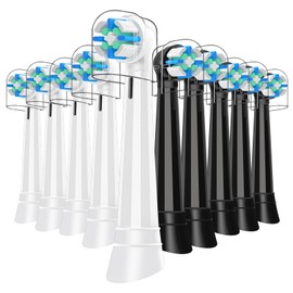 10 PCS IO Replacement Heads Compatible with Oral B IO 2/3/4/5/6/7/8/9/10/Deep Clean Series Electric Toothbrush, Brush Heads Compatible with Oral B IO for Teeth Cleaning (Black/White)