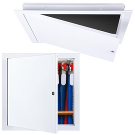 Gisafai Access Panel Wall Hole Cover Metal Drywall Access Door Electrical Panel Cover Plumbing White Access Panel for Drywall (10 x 10 Inch)