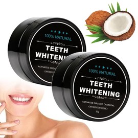 Pack of 2 Teeth Whitening Powder, Activated Carbon Powder, Natural Charcoal Teeth Whitening Powder, Teeth Cleaning for White Teeth, Removal of Gums, Refreshing Breath