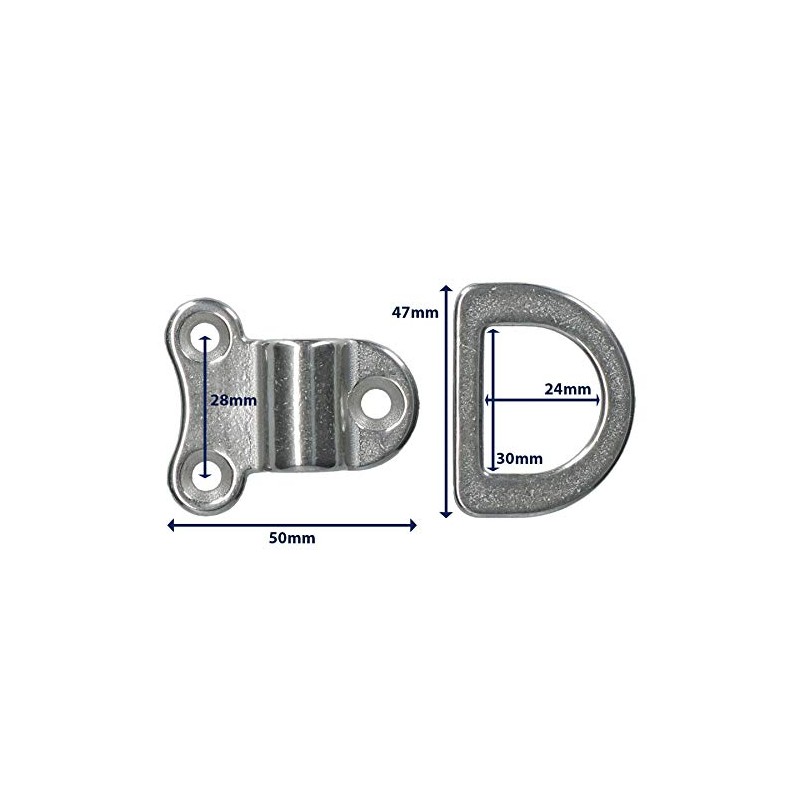 Folding Pad Eye Ring Tie Down Anchor Marine Grade 316