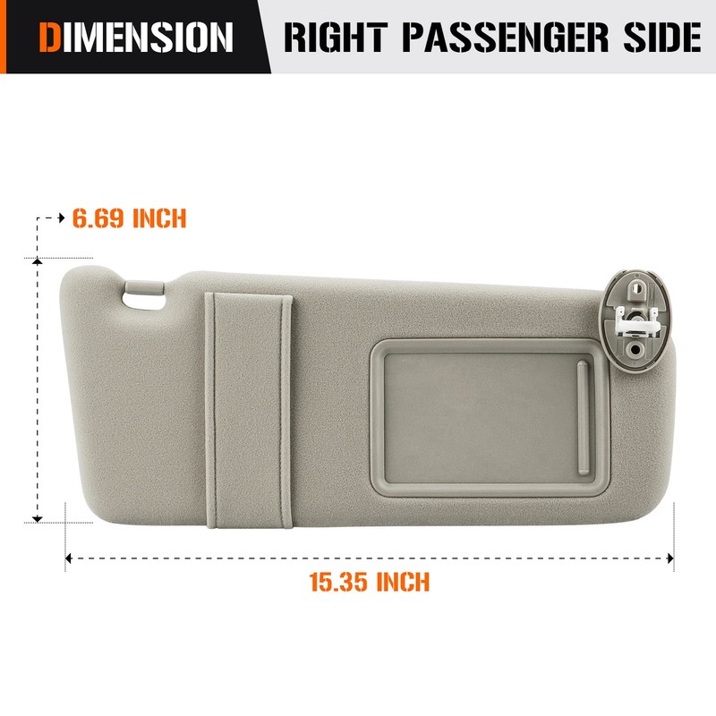Sun Visor with Light for 2009-2016 Toyota Venza with Sunroof,