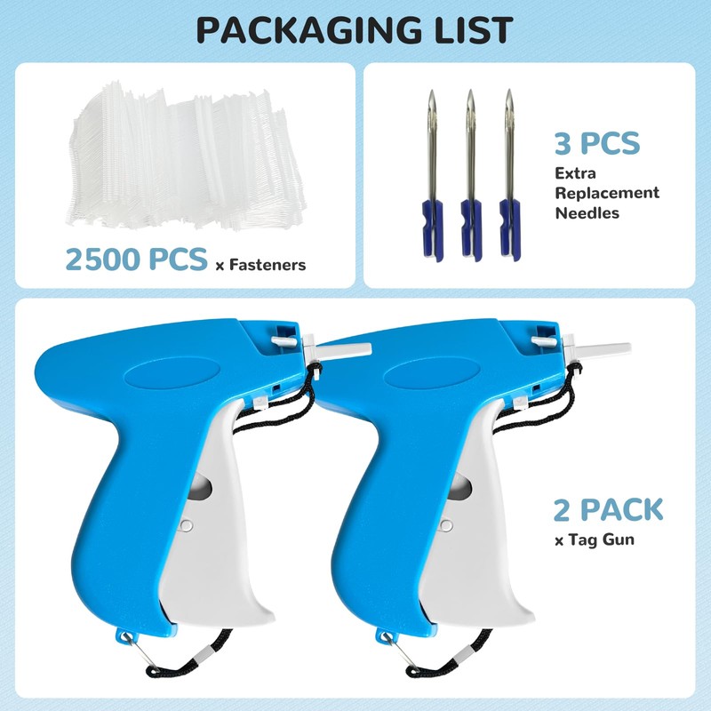 OunglyChoi clothes tagging gun micro stitch gun for clothes 2PACK