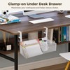 Under Desk Drawer Desk Side Storage, Adjustable Clamp On Mesh