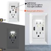 NineLeaf 4.2A Fast Charging LED Night Light USB Outlet,2 AC