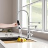 Qomolangma LED Kitchen Faucet with Pull Down Sprayer, Stainless Steel