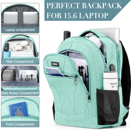 BIKROD Backpack Men and Women, School Backpack Boys Girls Teenagers, 15.6 Inch Laptop Work Daypack with USB Charging Port for Business, Hiking, Travel, Camping, School Bag