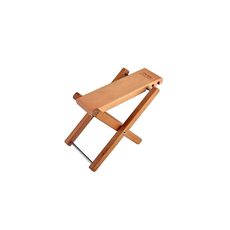 NUZAMAS Adjustable Solid Wood Guitar Footstool, Foldable, Height and Angle