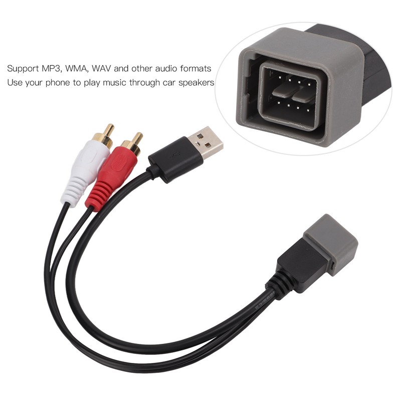 Car Radio Adapter Cable MP3 Input Audio Conversion Auxiliary Cord