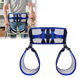Mibcocny Adjustable Gait Belts for Seniors with Handles, Gate Belts Medical for Elderly, Transfer Belt for Elderly and Disabled, Safety Belt for Elderly Walking, Transfer Sling to Wheelchair (Blue)