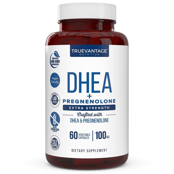 DHEA 100mg Supplement With Pregnenolone 60mg -Supports Hormone Balance, Lean ...
