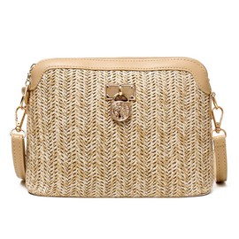HISYI Shoulder Handbag Women Fashion Handbag Shoulder Bag Ladies Summer Straw Woven Crossbody