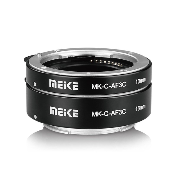 MEIKE MK-C-AF3C-Black Auto Focus Macro Metal Extension Tube for Canon