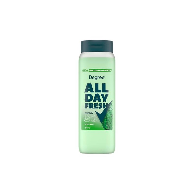 Degree All Day Fresh Body Wash Fresh Energy Deep Cleansing