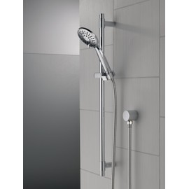 Delta Faucet Slide Bar Hand Held Shower with Hose, Chrome Handheld Shower Head, Slide Bar Hand Shower, Handheld Shower, Detachable Shower Head, Chrome 51361