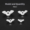 80 Pcs Wing Nuts Assortment Kit, Stainless Steel Wingnuts, Butterfly