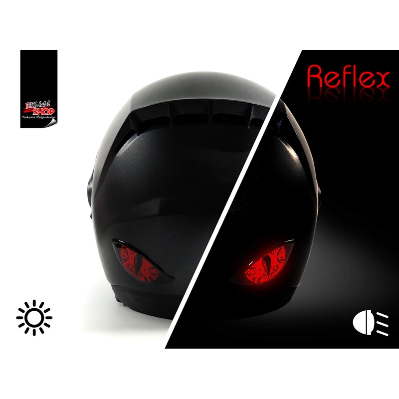 BIKE-label Reflex Sticker 3D Evil Eyes for Car Motorcycle Helmet