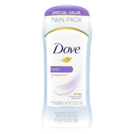 Dove Fresh Invisible Solid Antiperspirant Deodorant Stick for Women 2.6oz 2PK