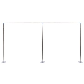 PIAOCAIYIN Wedding Arch, Pipe Backdrop Stand Kit, 3x6m Heavy Duty Backdrop Stand, Metal Garden Arch, Square Flower Display Frame Decor, Stainless Steel Backdrop Frame for Events Wedding