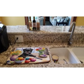 Caroline's Treasures DAC6737DDM Decorating Easter Affenpinscher Dish Drying Mat Absorbent Dish Drying Mat Pad for Kitchen Counter Dish Drainer Mat for Countertop, 14 x 21", Multicolor