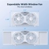 shinic Window Fan with Reversible Airflow Quiet, Twin 9" Blades,