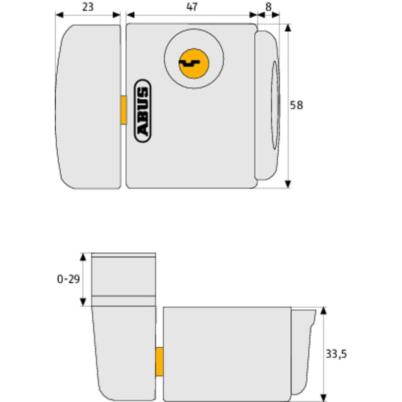 ABUS FOFTS3003 W AL0125 317354 Simultaneous-Locking Window Lock White