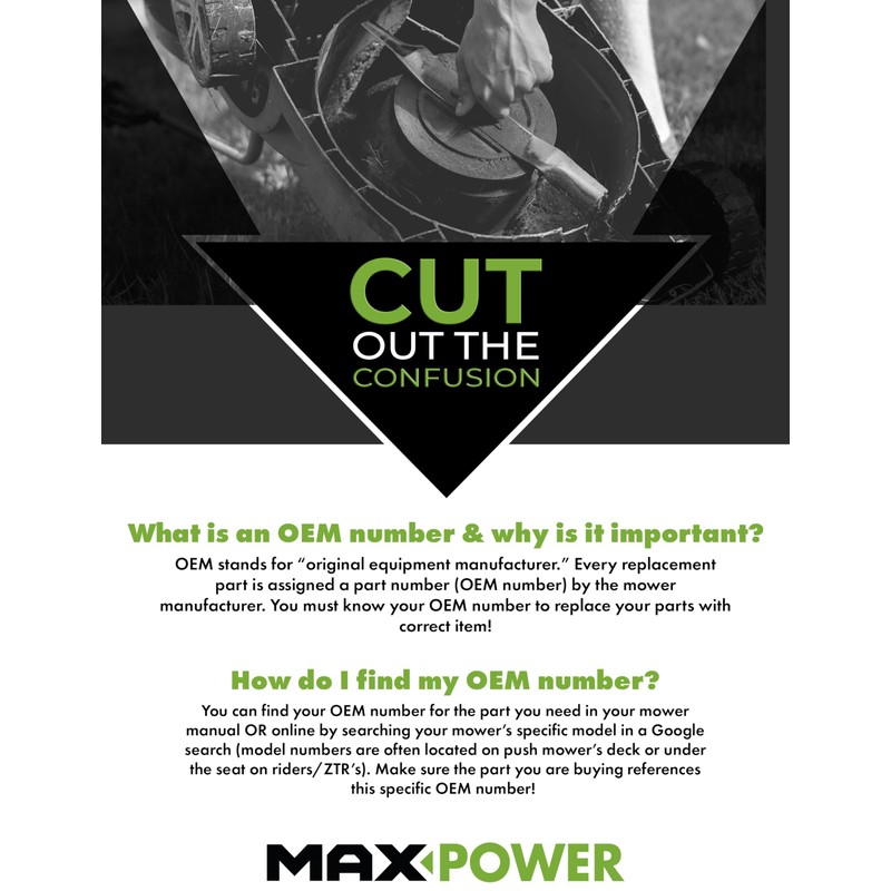 MaxPower 561139B Heavy Duty 3 Blade Set for 60" Cut