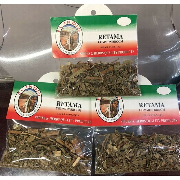 New Mexican Herbs 3 bags 1.2 oz. Retama Hierbas Mexicanas Sellado Yerbas 