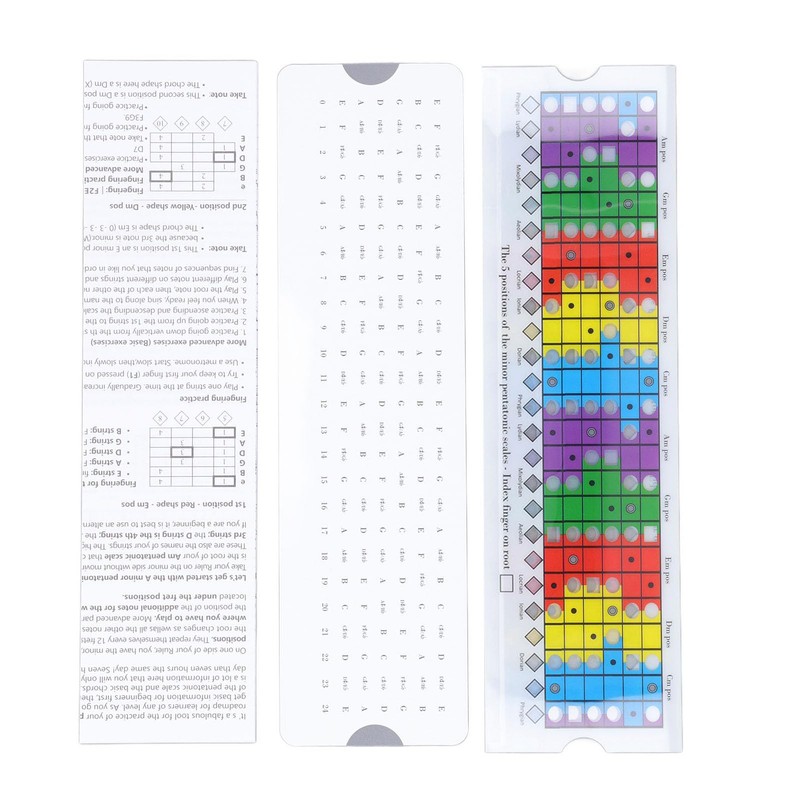 Guitar Scales Sliding Ruler,Guitar Pentatonic Sliding Ruler Plastic Multi Color