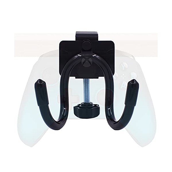 YYST Desk Mount Game Controller Holder Clamp On Hanger Holder Storage Rack for PS3/PS4/PS5/Xbox 360/Xbox One/S/X/Elite/Series S/Series X Controller, Pro Controller (1)