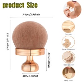 Taicols Extra Große Selbstbräunerpinsel, 3 Inch Breiter Kopf Ovaler Kabuki Make up Pinsel, Auf Gesicht, Beine Und Rücken Schminkpinsel Applicator, Selbstbräunender für Fundament Cream Puder (Roségold)