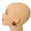 Small Acrylic Thick Half Hoop Earrings with Marble effect in