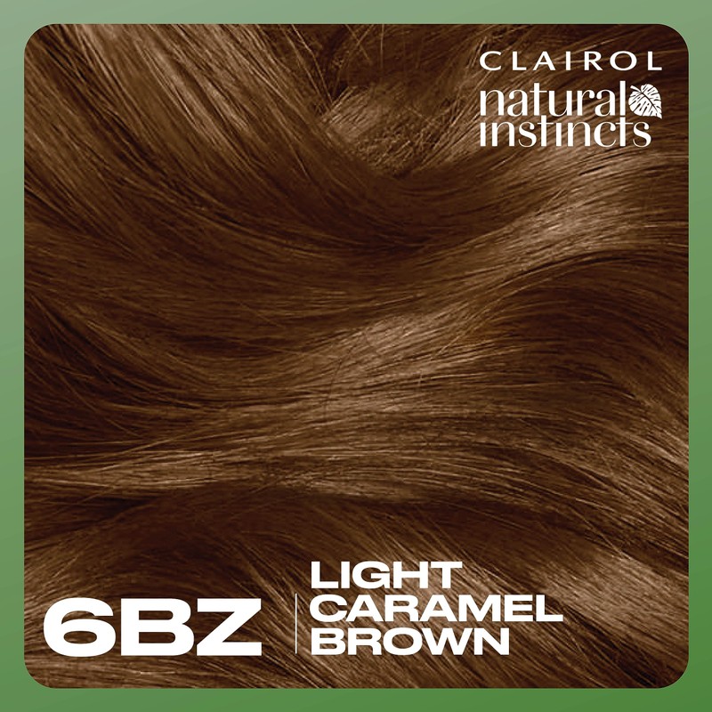 Clairol Natural Instincts Demi-Permanent Hair Dye, 6BZ Light Caramel Brown