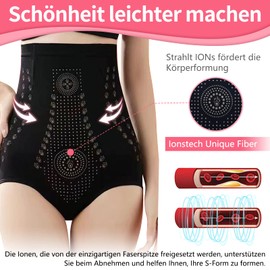 FANGCCC Fiber Restoration Shaper, Pack of 2 Ionstech Unique Fibre Restoration Shaper Elastic Body Shaper for Women High Waist Shapewear for Getting in Shape, black