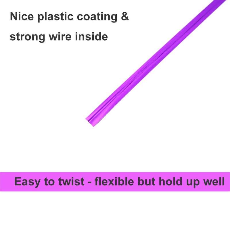 Leline's Metallic Twist Ties, 100 Pieces 6 inches Bag Ties,
