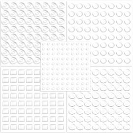 STSTR 356PCS Bump Dots for Visually Impaired, Multiple Sizes Shapes Low Vision Aids Tactile Stickers Braille Aids for Blind, Low Vision, Elderly - Clear