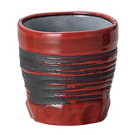Wiccan Spine Kiln Fired Ceramic Tumbler Red Glazed Basting Eyes Soju Cup φ 9.2 × 9.2 cm (360cc) 350 – 17 – 563 