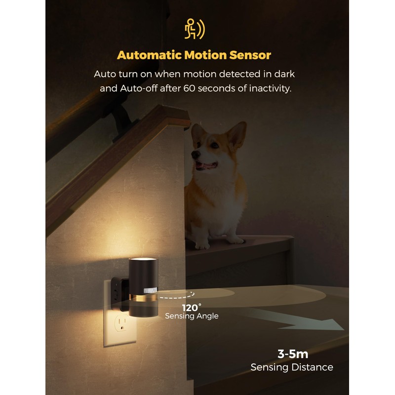 L LOHAS LED Night Light, Motion Sensor Night Light Plug