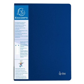 Exacompta - Ref 88402E - Opaque PP Display Book - 240 x 320mm in Size, Suitable for A4 Documents, Crystal Clear Pockets, 0.8mm Polypropylene, 40 Pockets, 80 Viewing Pages - Blue