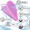 Avilana Exfoliating Silicone Body Scrubber - Hygienic Shower Loofah Sponge