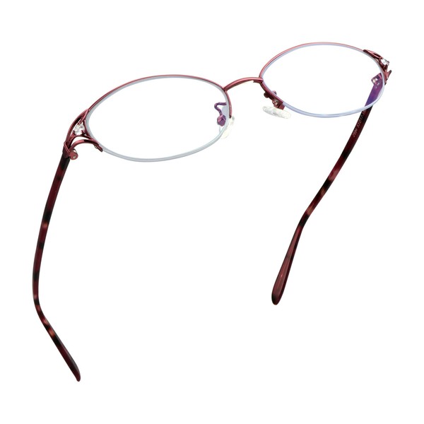 LifeArt Alloy Semi-Rimless Reading Glasses,Blue Light Blocking Glasses, Anti Eyestrain,
