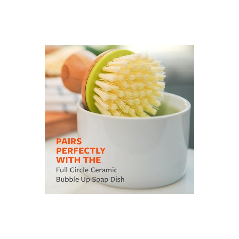 Full Circle Bubble Up- Eco-Friendly Bamboo Dish Brush – Ergonomic