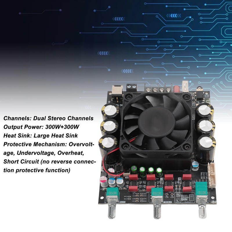ZK 3002T 300W 300W Bluetooth Amplifier Board with TPA3255 Chip