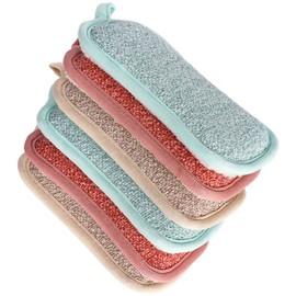 Baluue 4sets Reusable Dish Sponges Kitchen Cleaning Sponge Set Non Scratch Dish Cleaning Tools Compact Washing Scrubbers 6pcs*4