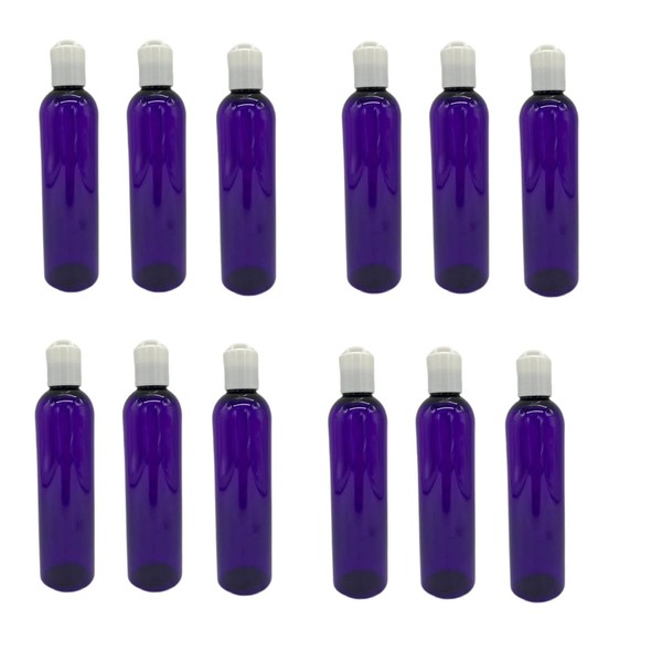 8 oz Purple Cosmo Plastic Bottles -12 Pack Empty Bottle