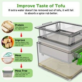 Tofu Press, Easily Remove Water from Tofu in 15-20 Minutes, Tofu Squeezer Dishwasher Safe, Tofu Drainer and Strainer, Paneer Maker BPA Free