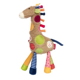 SIGIKID 42837 Soft Toy Giraffe Patchwork Sweety Cuddly Toy for Playing and Cuddling Soft Material Mix for Babies and Children, Boys and Girls from 0 Months to 8 Years Multicoloured / Giraffe 36 cm