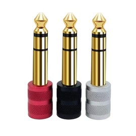 Liaoan 6.35mm 1/4" Male to 3.5mm 1/8" Female Stereo Audio Adapter Converter for Guitar Headphone Amplifier, Pack of 3 Gold Plated