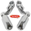 XFMT Chrome 1 1/4" 32MM Short Angled Footpegs Highway Engine