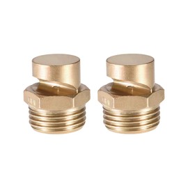 sourcing map Floodjet Tip - 1/2 BSPT Brass 170 Degree Wide Angle Flat Jet Nozzle Pack of 2