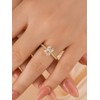 PAFIDDY 1.5 Carat Radiant Cut Moissanite Engagement Ring for Women,
